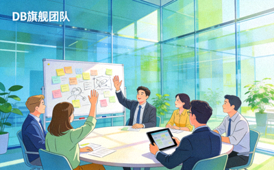 DB旗舰团队协作会议场景 - 体现开放创新的企业文化
